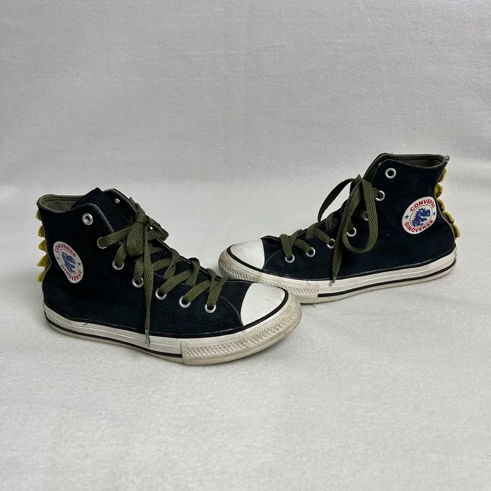 Dinosaur Prehistoric Converse Kids Size 3 Black‎ Chuck Taylor Dinoverse High Top
